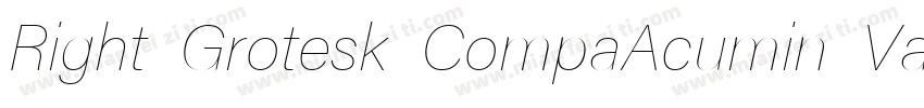 Right Grotesk CompaAcumin Variable字体转换
